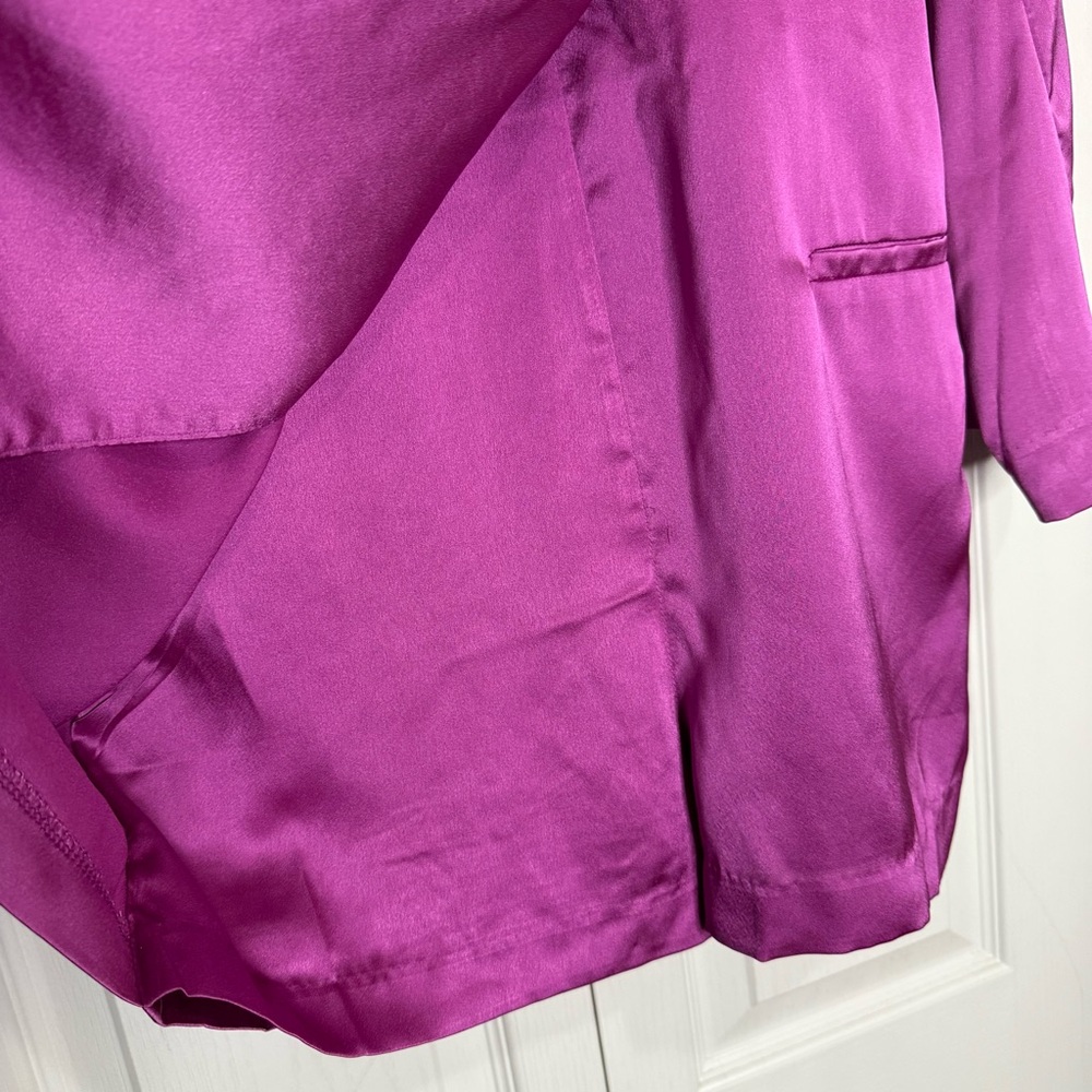 Vibrant Purple Satin Romper (A2) - Picture 3 of 6